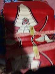 Orientar Kingtex Super Java Original Cotton Fabric Black Red 6Yds African Print