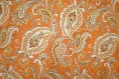 1 of 11 yds Mill Creek Fabric Paisley Victa Russet Drapery 54″ x 36″ BTY