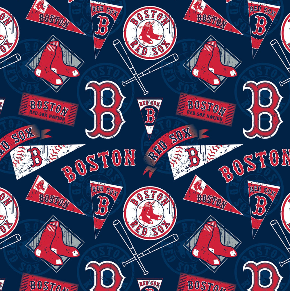 MLB – Boston Red Sox Retro Fabric – 18″ x 58” –