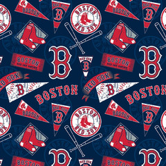 MLB – Boston Red Sox Retro Fabric – 18″ x 58” –