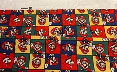 Super Mario Bros Multicolored Cotton Material 60”L – 19” W Material Code 480410