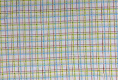 Fresh Fusion Spring Plaid Green Blue Orange Plaid Cotton Fabric BTHalfY #28