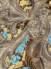 AMERICAN HERITAGE Robert Kaufman 1/2 Yard (18” X 45”) Brown Teal Cotton Fabric