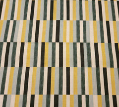 Geometrix BTY P&B Textiles Beige Gray Teal Citrine Striped Blocks