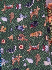 Lot of 12, Fabric, floral, animal print, leaves, veggies, multicolor, 1lb 9oz
