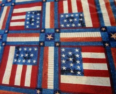 PATRIOTIC FLAGS Print Fabric * BTY * Warren Kimble Cranston * Americana July 4