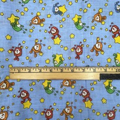 Vintage 1983 Rainbow Brite Sprites Stars Fabric Wesco Reltex Hallmark 15×60