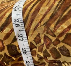 Fabric Lot 1 Yd 56 W Animal Print Leopard Brown Gold Poly Sheer Textured