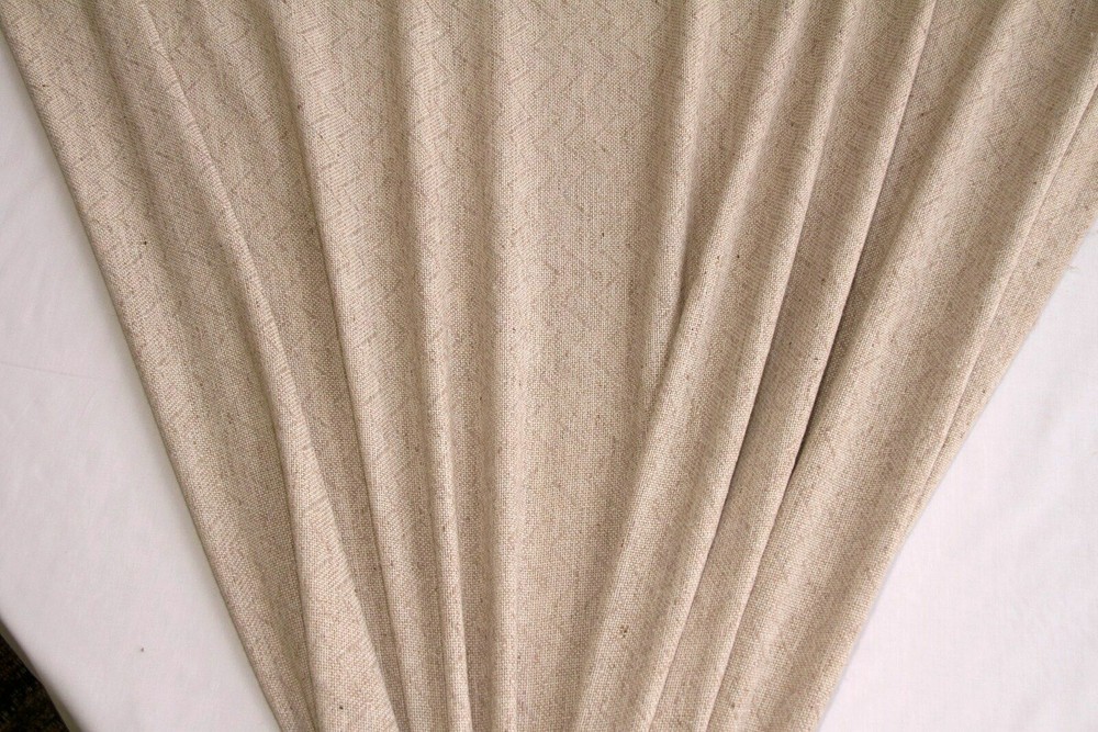 Discount Fabric OPEN WEAVE DRAPERY Earthtone Chevron