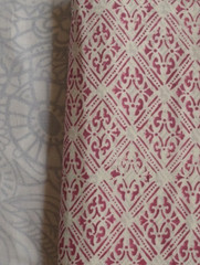 White & Pink Hand Block Fabric 10 Yard 100%Cotton NO TARRIF CHARGES 100%✅ KK17