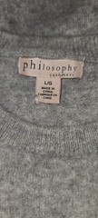 100% Cashmere Sweater Cutter Crafting Scrap Upcycle Recycle Flaws Gray Repair
