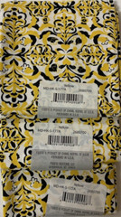 Design By The Piece Fat Quarter Lot Of 3 Yellow Black White Floral 100% Cotton
