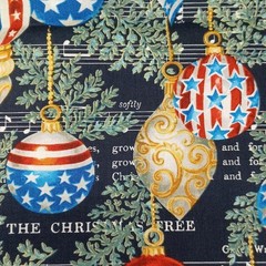Patriotic Christmas Ornaments and Music Cotton Fabric 102″ x 43″ JoAnn Fabrics