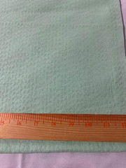 Vintage cotton plisse/seersucker fabric/ mint green color 36″x 44″