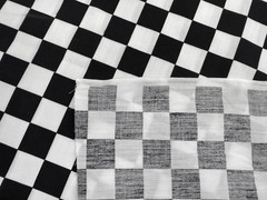AMORNPHAN 1″ Squares Checkered Gingham Black and White Pattern 45” Wide Polycot