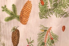 108″L x 44″ W David Textiles Woodland Chart Pine Tree Cone Theme Branches Seeds