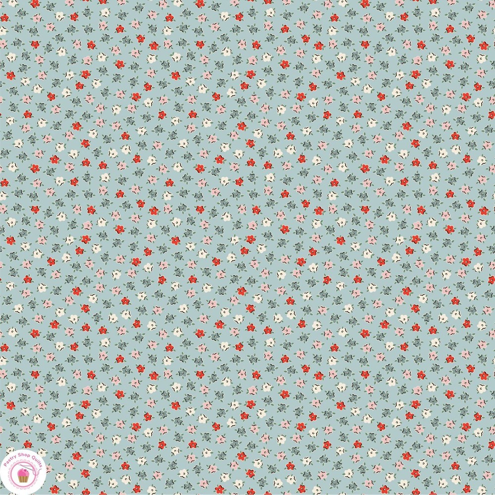 Poppie Cotton MY FAVORITE THINGS 23720 Blue DELIGHTFUL Quilt Fabric