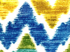 Millcreek Outdoor Patio Deck Fabric Chevron Tiago Blue Green 3.5 Yard Lot