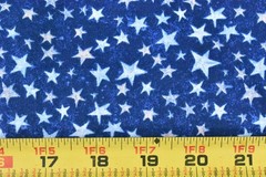 By 1/2 Yd, Vintage, Pink White Blue Stars on Navy Cotton, MMFAB, Krajewski, V926