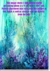 Northcott – Coral Reef – 108″ Full Width Wide Backing – Turquoise/Multi, BTY