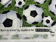FIFA World Cup Soccer Balls ~Studio E ~ 100% Cotton Fabric ~ 18”x 44” NEW