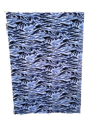 New Hoffman International Fabrics 19″ x 27″ Cotton Nature’s Elements Blue Waves