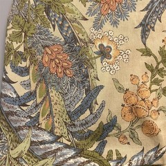 House N Home Fabrics Vintage Fabric Panel 50×50 Beige Botanical 1978 Floral Fern