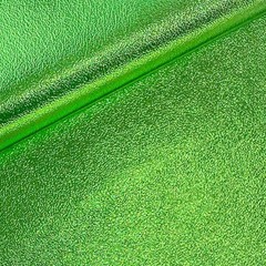ONEART | Metallic Green Soft Faux Leather Fabric, 0.9 mm Lambskin