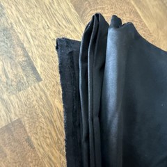 Black Satin Fabric Remnant Lot Solid Sheen Matte Crafter Sewing Material 2.5+ Lb