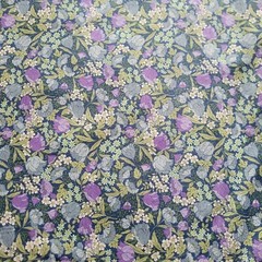 Liberty/Wm Morris Floral on Navy Japanese Cotton Shirting – NO METALLIC