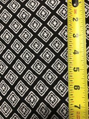 Rayon Stretch Jersey Knit Fabric Beautiful Geometric Black and white print 9 oz