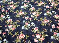 BTY BELLA by Ro Gregg Paintbrush Studio 120-069 Black w/Red Floral Cotton Fabric