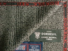 DORMEUIL 67% WOOL & 33% SILK JACKETING FABRIC “Dorsilk Red” Check/Plaid = 2.0 m.