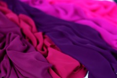 Vivid Berry Chiffon Fabric by the Yard, Sheer Polyester Chiffon for Eveningwear