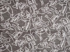 NEW! 5-1 Yd Cuts Farmhouse Cotton Quilting Fabrics Charcoal Gray/White