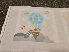 Star Bright Panel 23×42 P&B Textiles Animals Hot Air Balloon Blocks