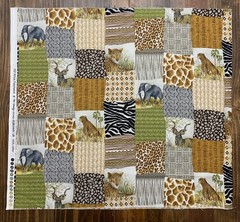 Lot Cotton Fabric Quilt Panel Cranston African Serengeti Safari Animal Patchwork