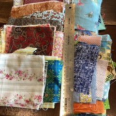 Quilting Fabric Scraps Lot 1 Lb Multicolor Mixed Pattern Pieces Quilting Crafts