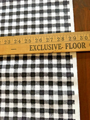 Black And White 3/8 Inch Checked Medium to Heavy Weight Cotton Material 70 X 56