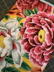 NEW! KAFFE FASSETT PHILIP JACOBS TIBETAN PEONY PJ136 WARM FLORAL FABRIC 1/2 YD
