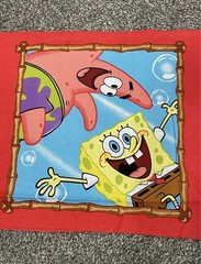 Vintage 2005 Sponge Bob & Patrick Viacom Pillow Cushion Panels NEW