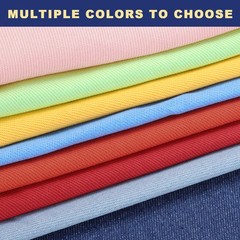 59 Inch 2 Yard Cotton Denim Fabric for DIY, Wine Red