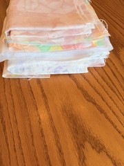 Pastel Cotton Fabric Lot Florals Hearts Crisp Craft Quilting 2.20 lb