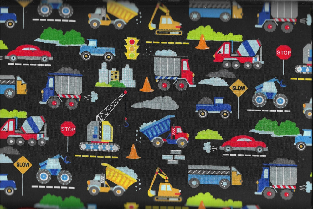 100% cotton juvenile fabric “Construction” by Fabric Traditions