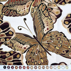 Shimmer Butterflies Metallic Gold On Cream Cotton CM9294 Timeless Treasures BTY