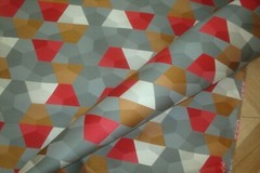 3.5+ yds Momentum Fabric Fold Steel 9180268 Red Gray Geometric Upholstery BTP