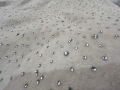 Heavy Rhinestone Rib Knit Fabric Bone 3.4m x 1.75m Stretch Width 3.72 Yards