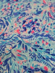 Lily Pulitzer Fabric 36”X54” “Breakwater Tint Party Wave”