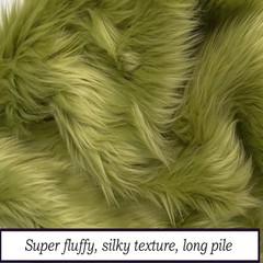 Bianna Olive Green Faux Fur Fabric, 60 inches Wide Options, American Seller, …