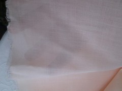 Vintage Solid Peach Fabric, Light Weight, Semi Sheer 45″ x 1 & 1/3 YD, AS IS